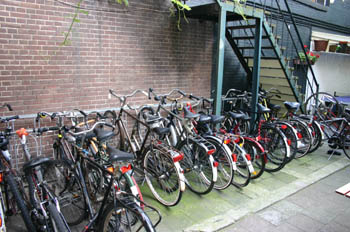 Courtyard and bikes
