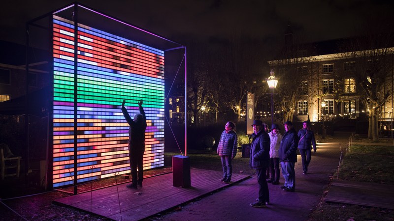 sztuka interaktywna festiwalu światła w Amsterdamie