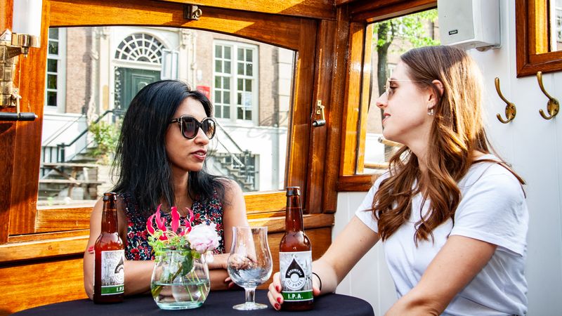 Amsterdam canal cruise luxury beer tasting guests