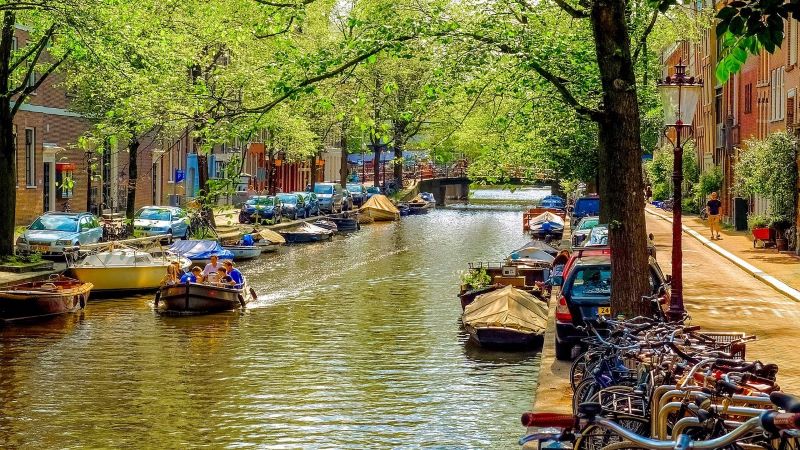 canal del distrito Jordaan Amsterdam