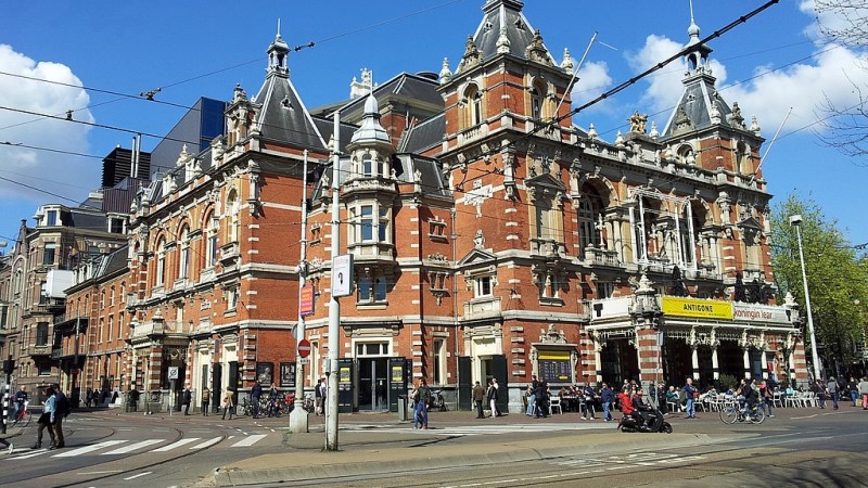 Foto del teatro de la plaza Leidseplein Amsterdam