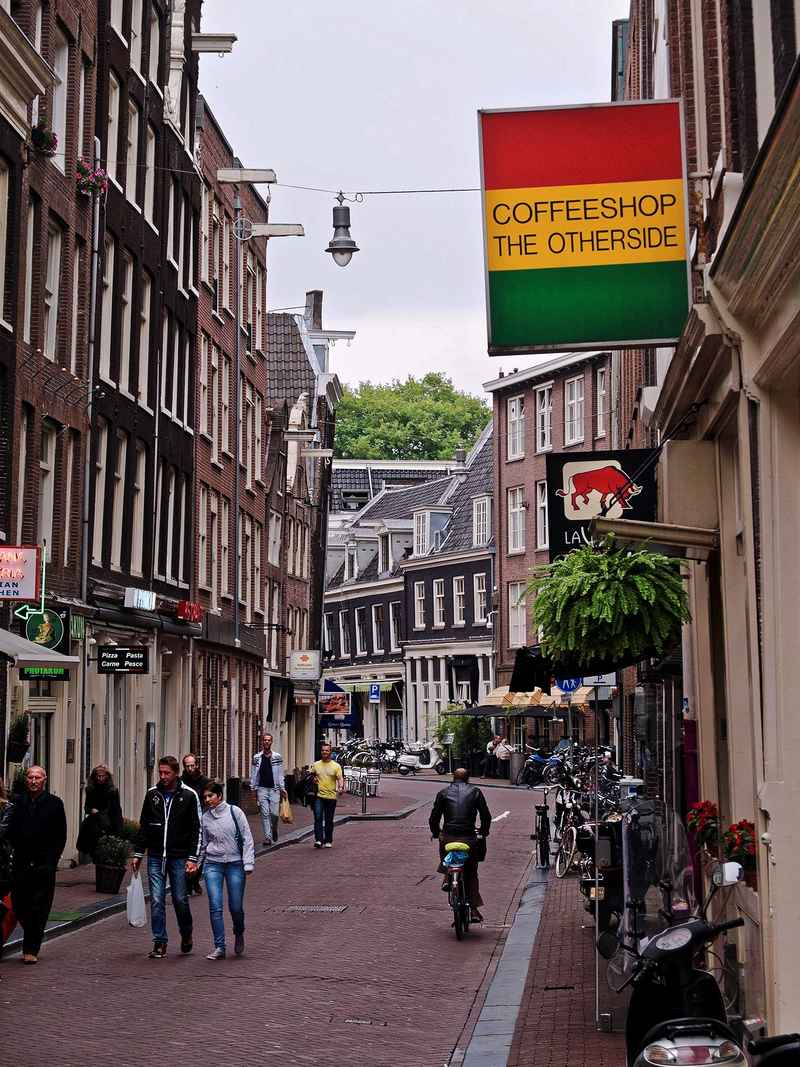 Amsterdam coffeeshop on street
