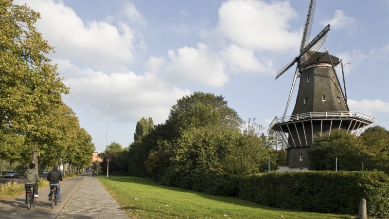 Molino de viento de Amsterdam exterior exterior De Bloem