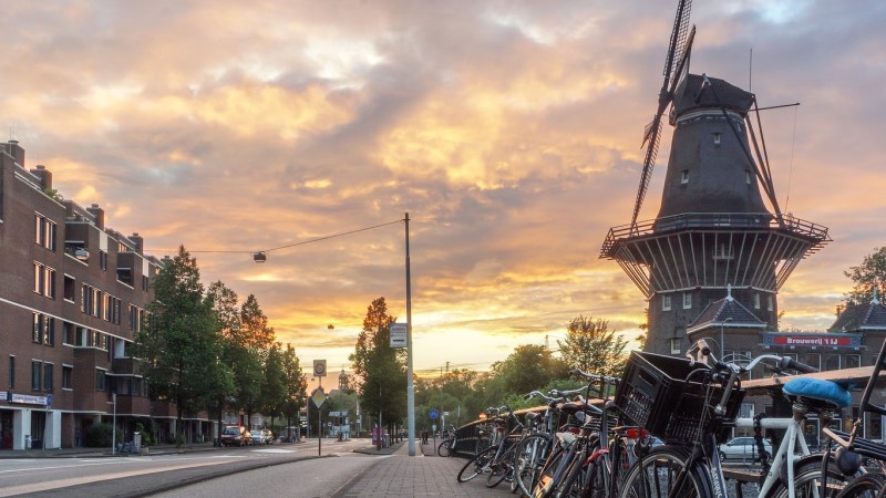 molino de viento de la ciudad de amsterdam